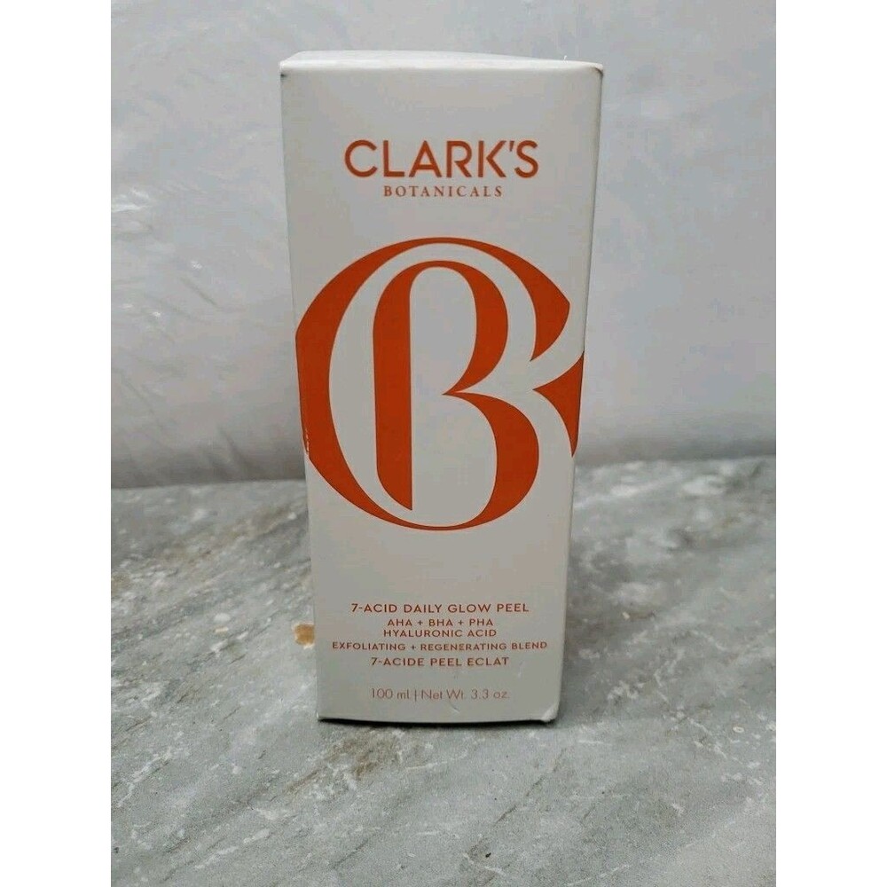 Clark's Botanicals 7 Acid Daily Glow Peel Exfoliating Regenerating Blend 3.3 oz